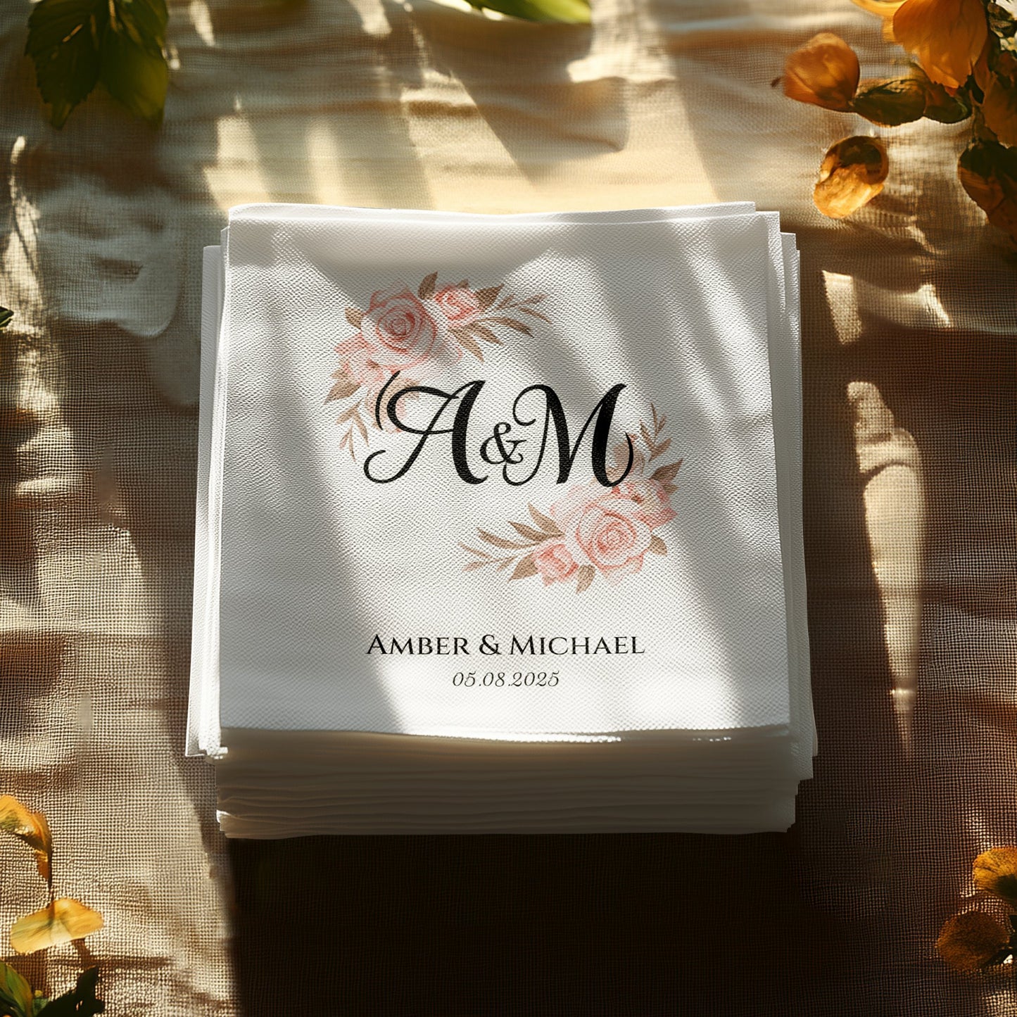 Personalized Elegant Wedding Initials Napkin product