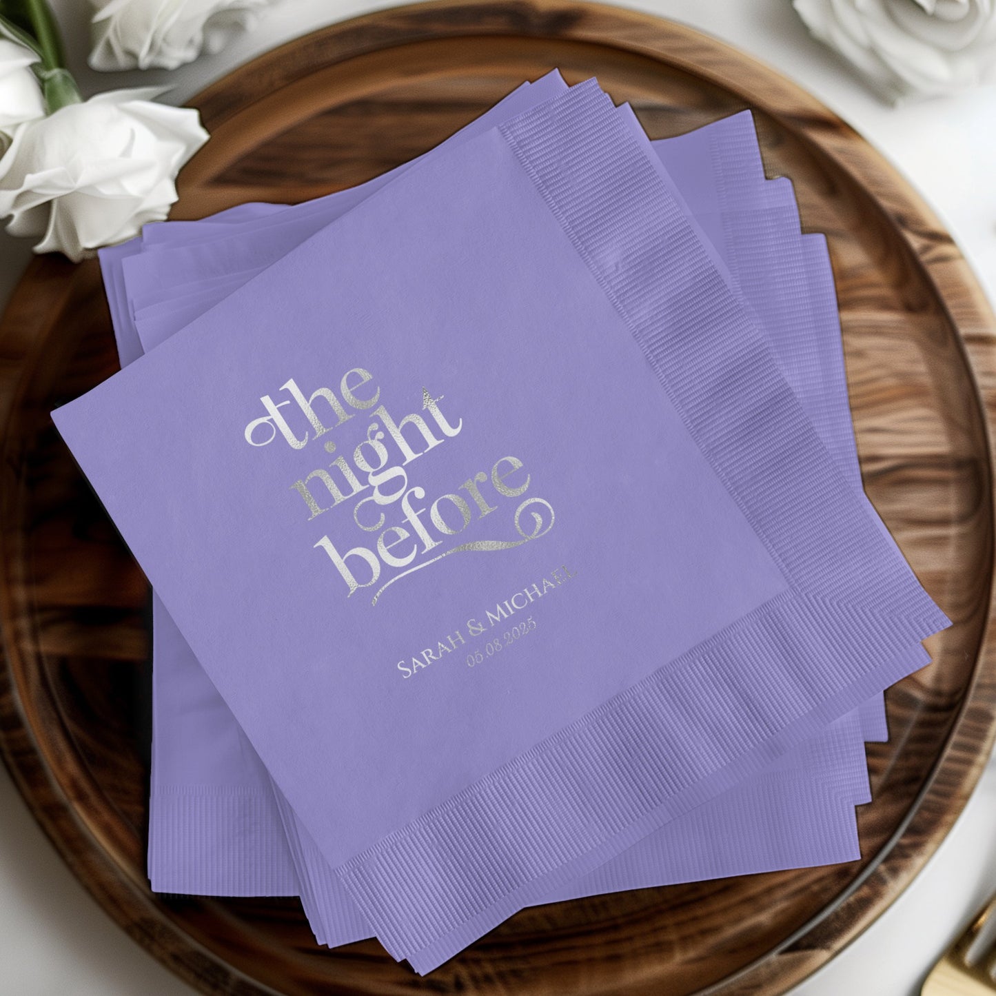 The Night Before Personalized Napkin Product