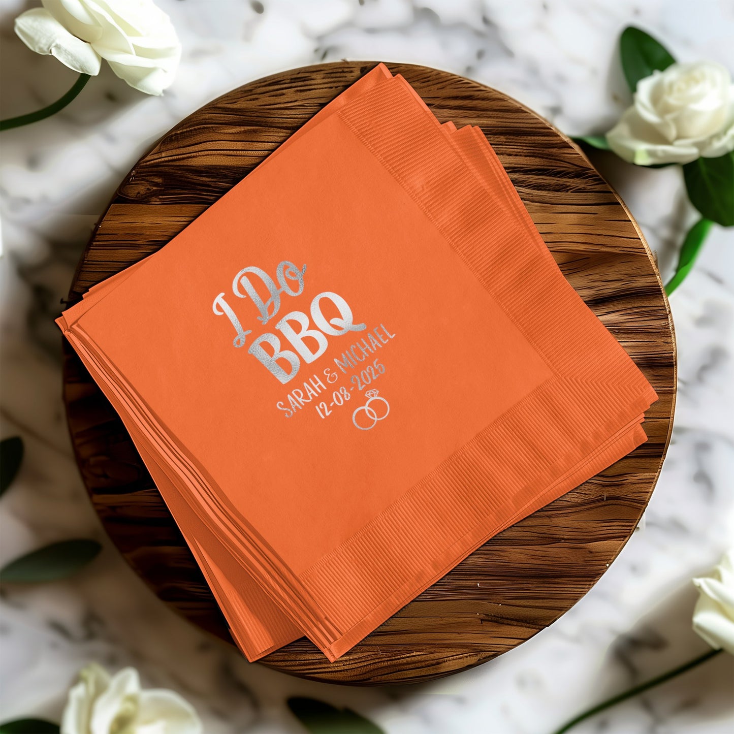 I Do BBQ Personalized Wedding Napkins unique product type