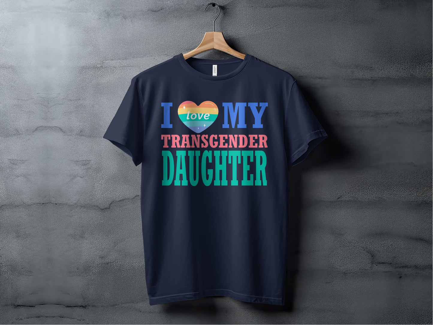 I Love My Transgender Daughter Heart T-Shirt product type