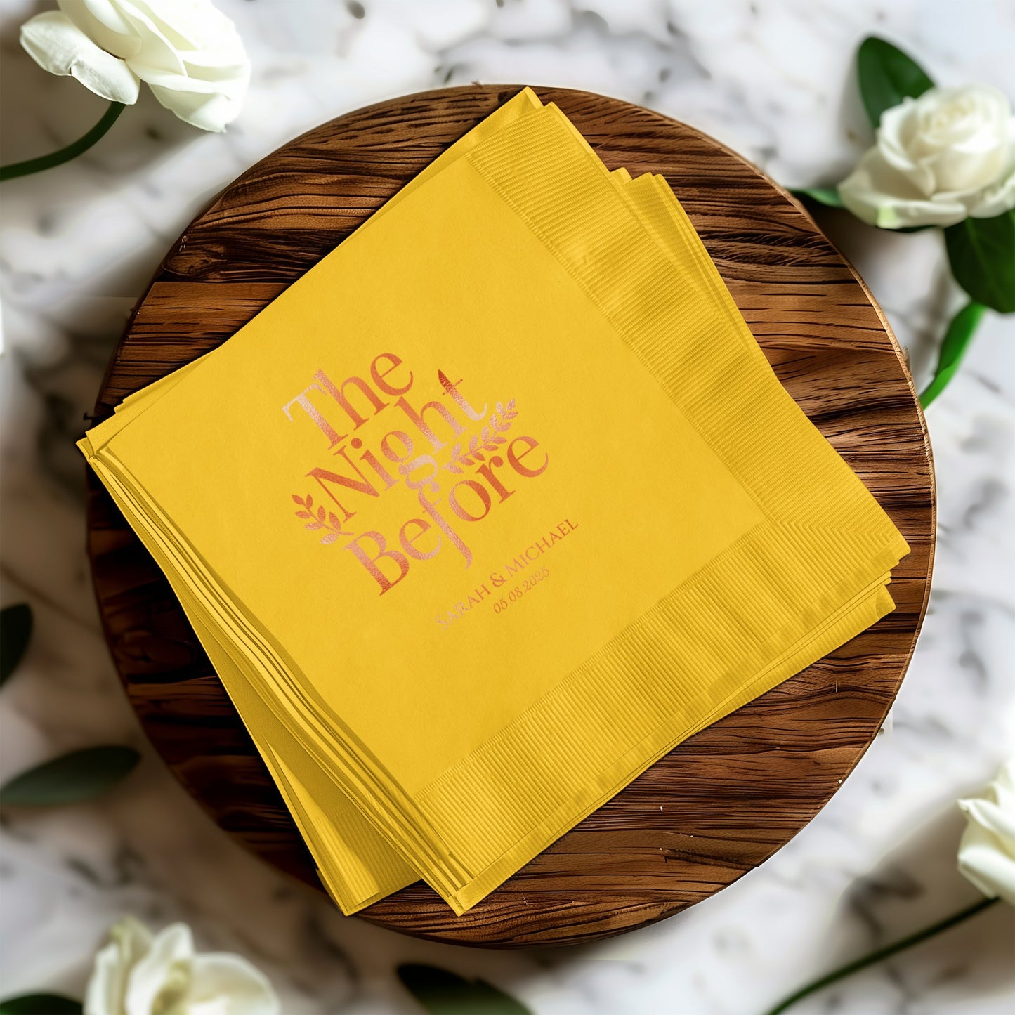 The Night Before Design Yellow Party Napkins product type