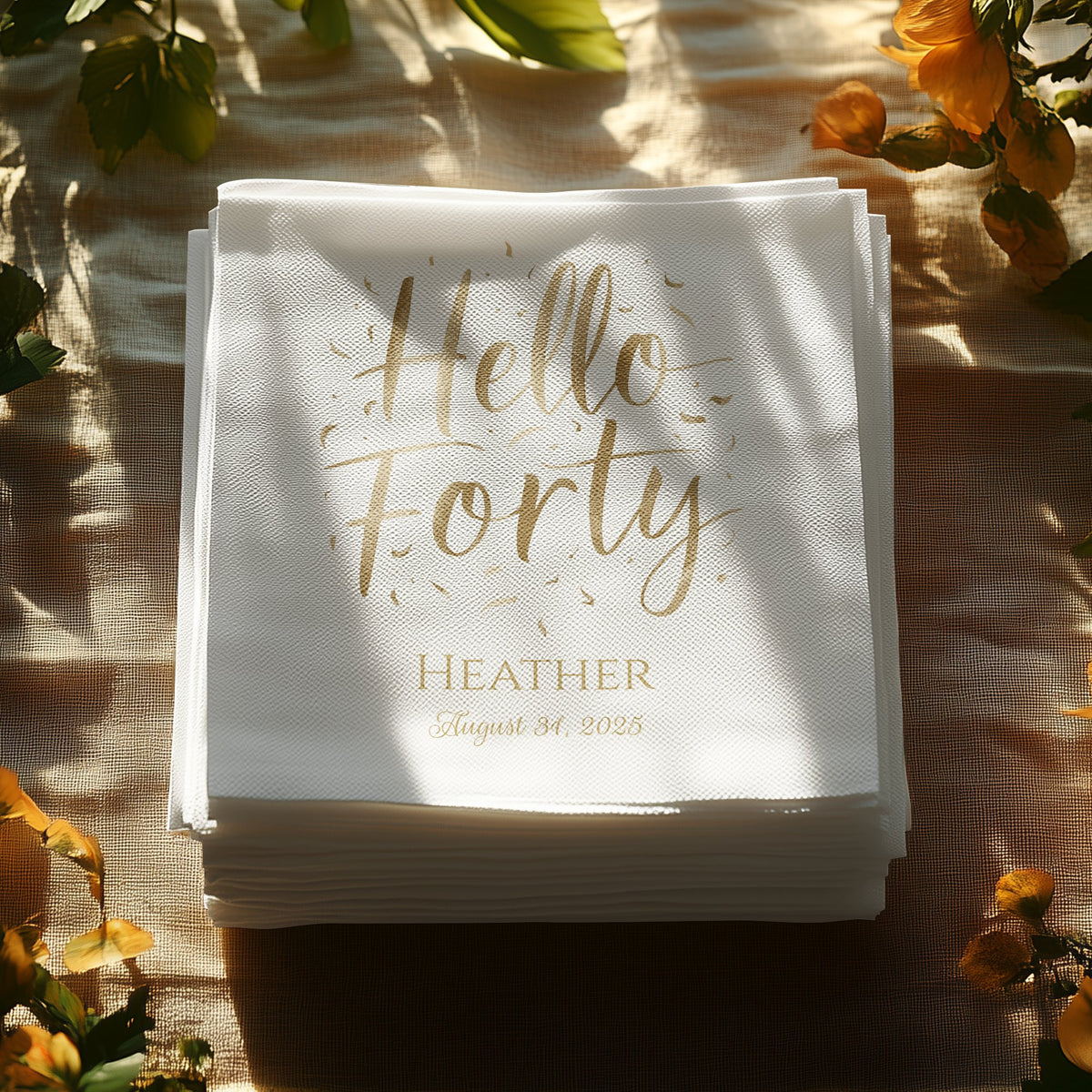 Hello Forty Heather August 31 2023 Party Napkin product type