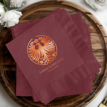 Custom Elegant Wedding Napkins Personalized Product