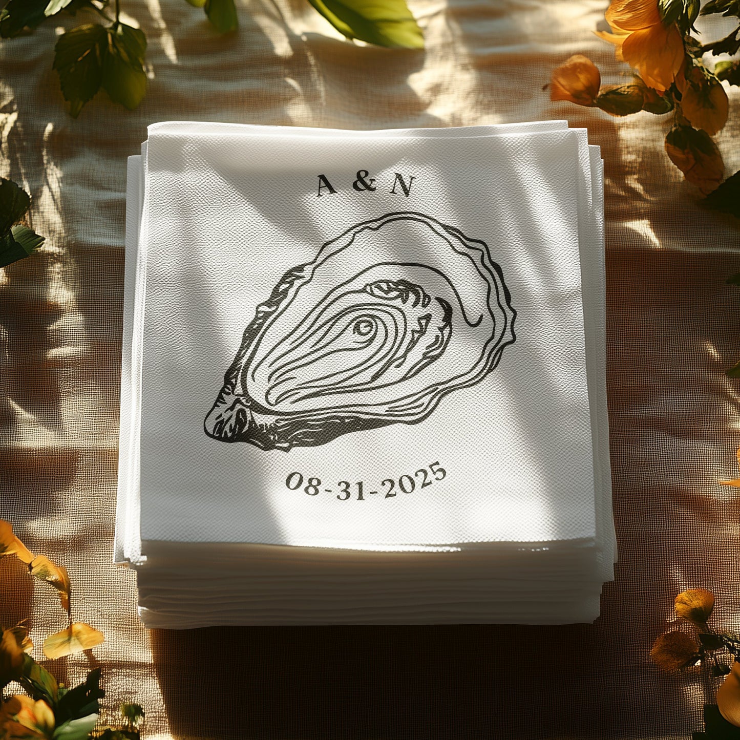Custom Oyster Design Personalized Napkin product