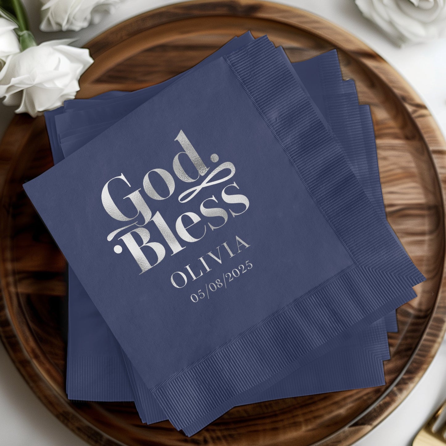 God Bless Personalized Party Napkins product type