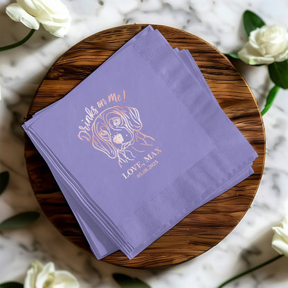 Personalized Drinks on Me Pet Illustration Party product