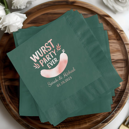 Wurst Party Ever Custom Napkins Party Decoration product