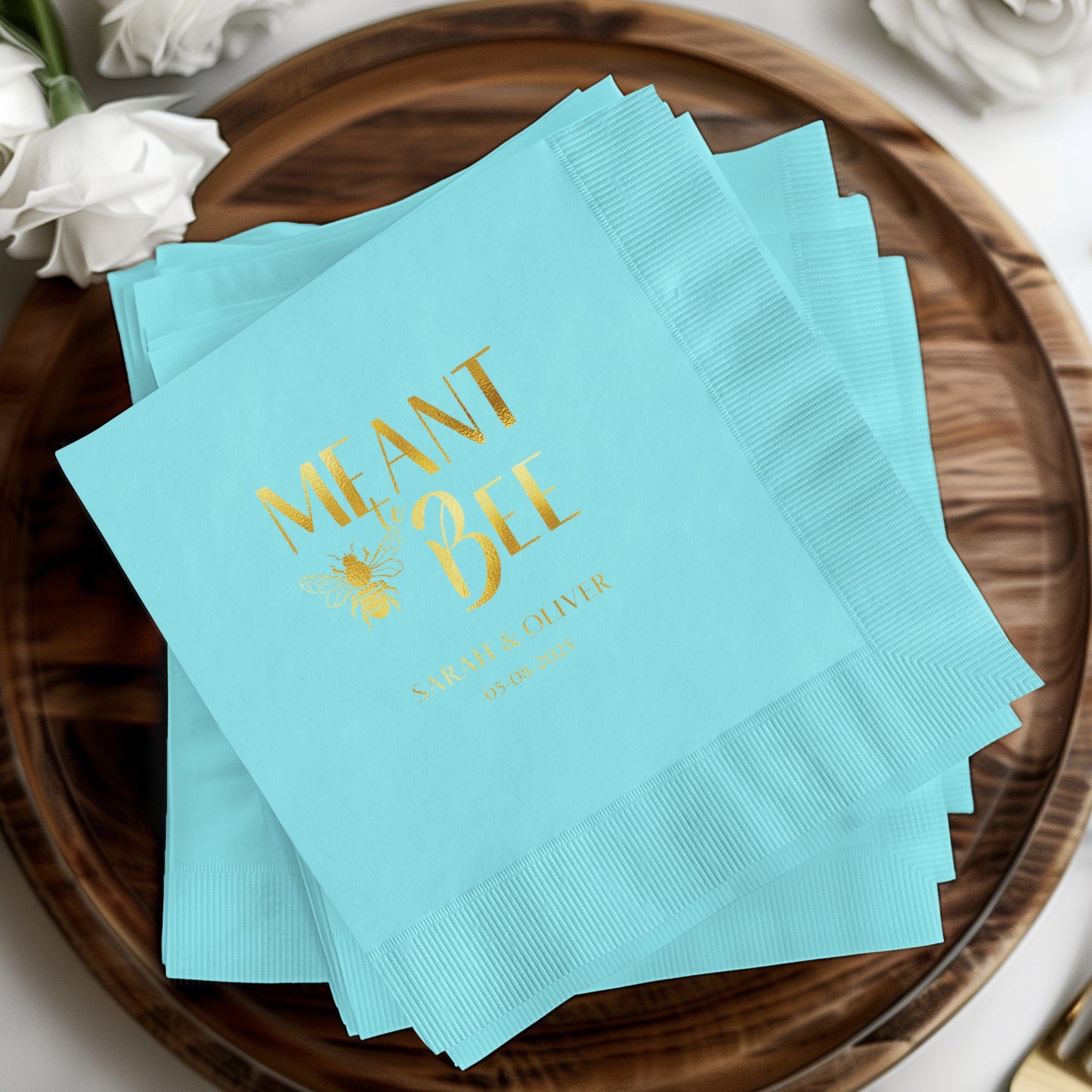 Meant to Bee Custom Wedding Napkins Party product