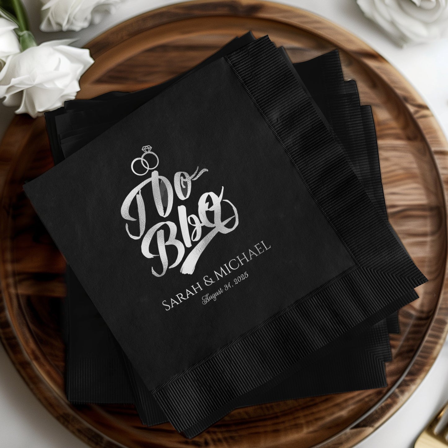 Elegant Custom I Do BBQ Wedding Napkin product