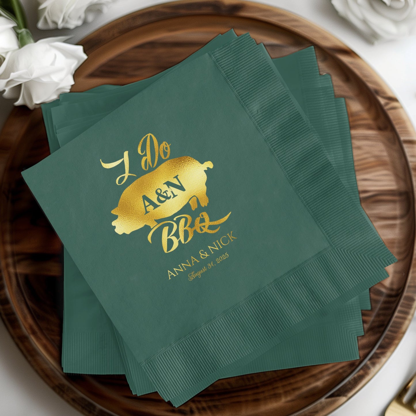 I Do BBQ Custom Printed Napkins Party product