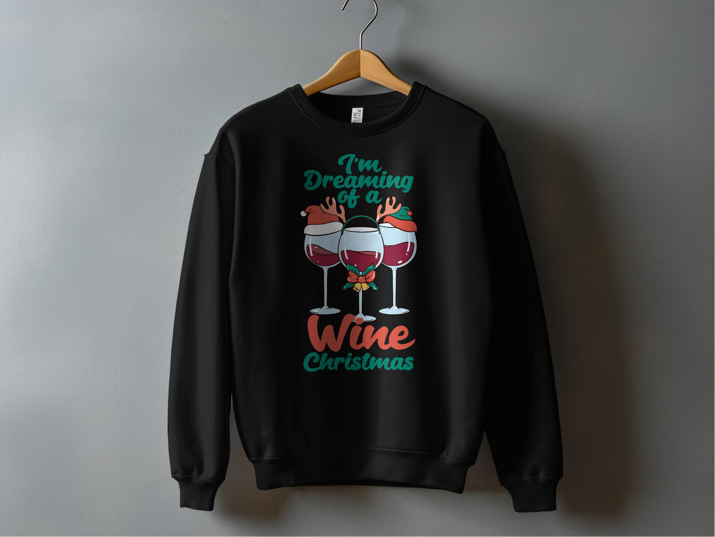 I'm Dreaming of a Wine Christmas Sweatshirt product type