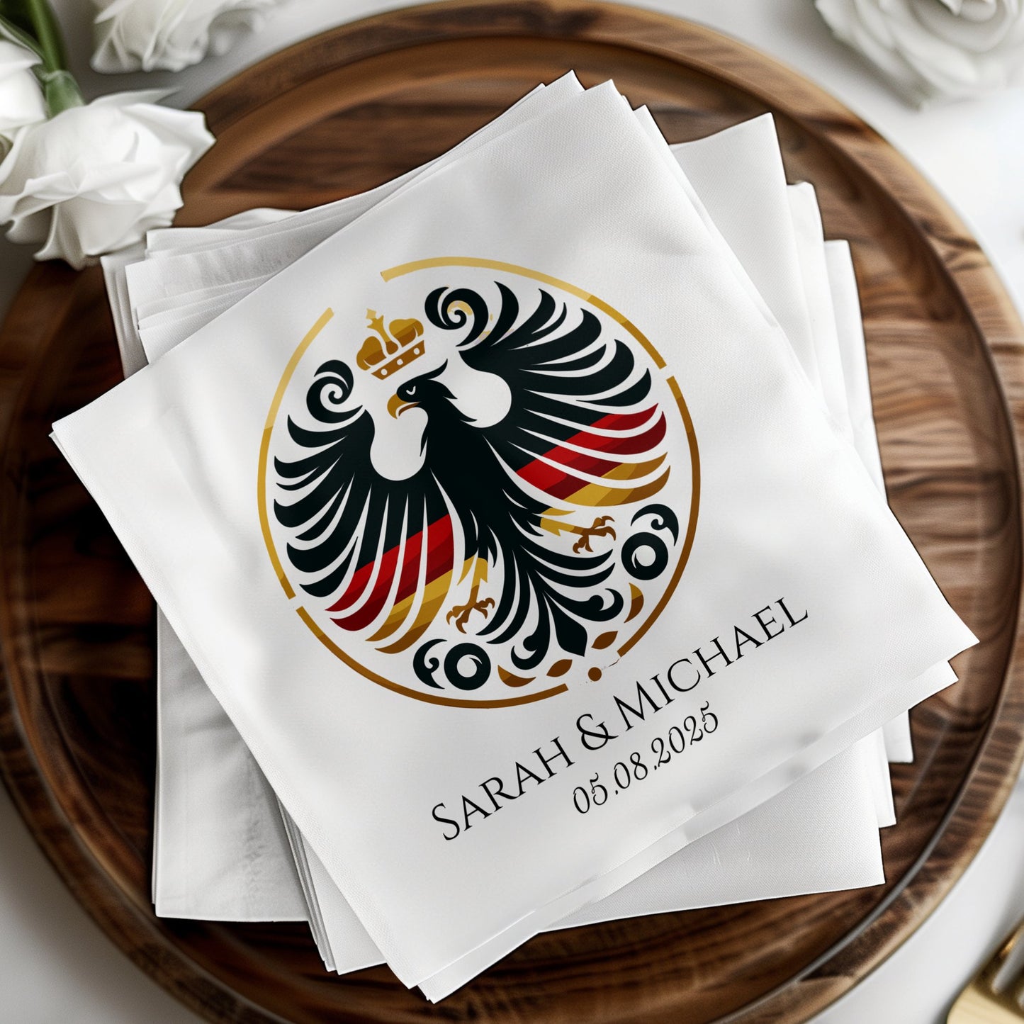 Elegant Personalized Wedding Napkin product