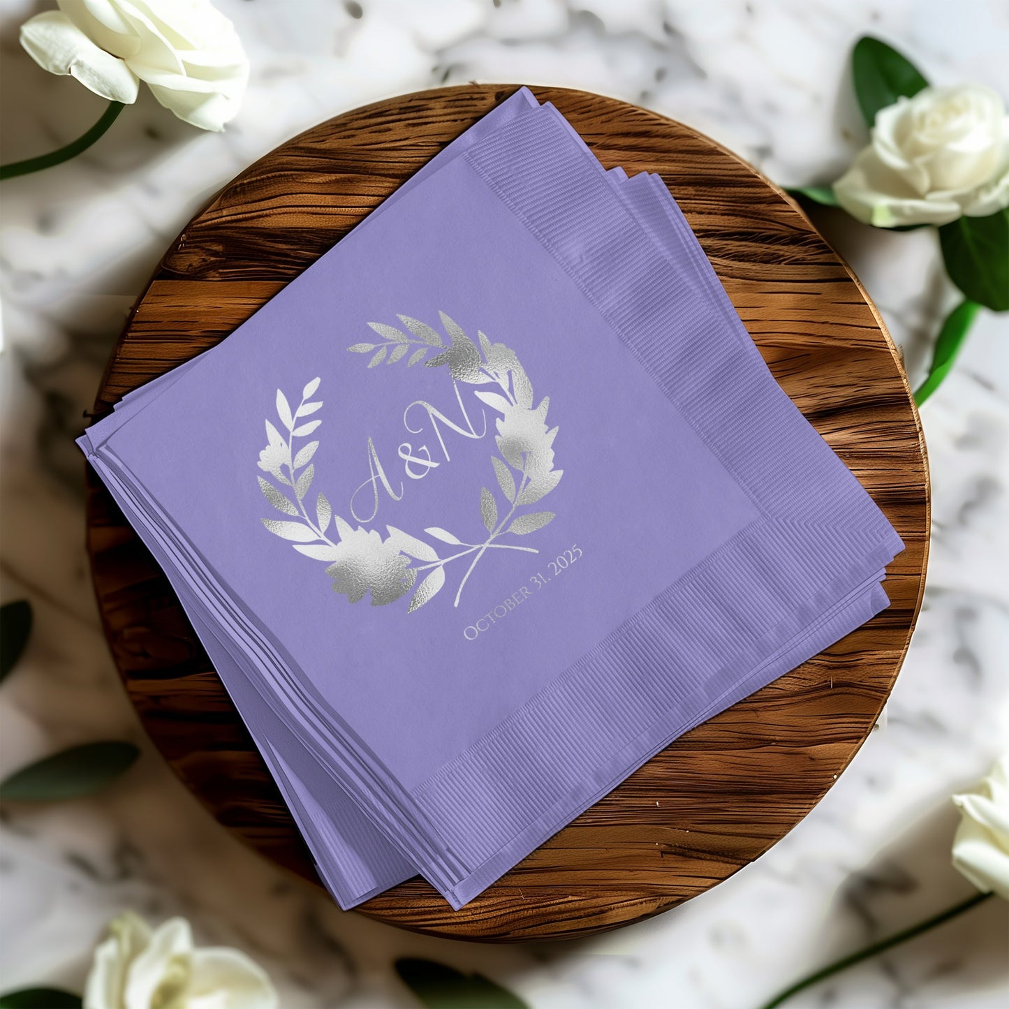 Custom Monogrammed Wedding Napkin Unique Party product