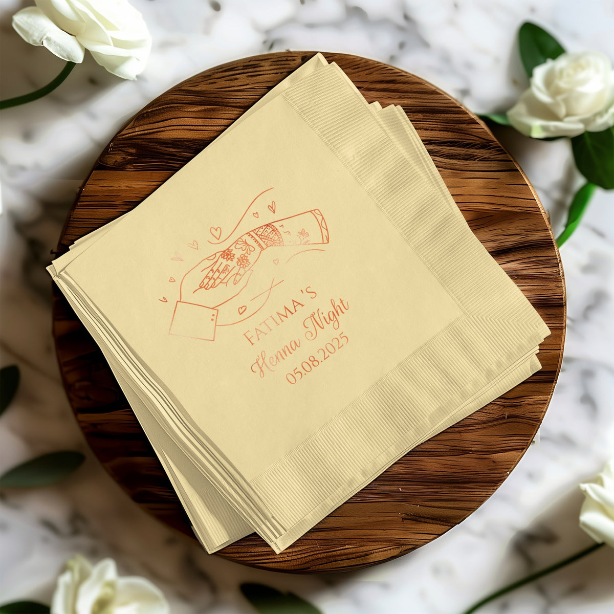 Personalized Henna Night Napkins product