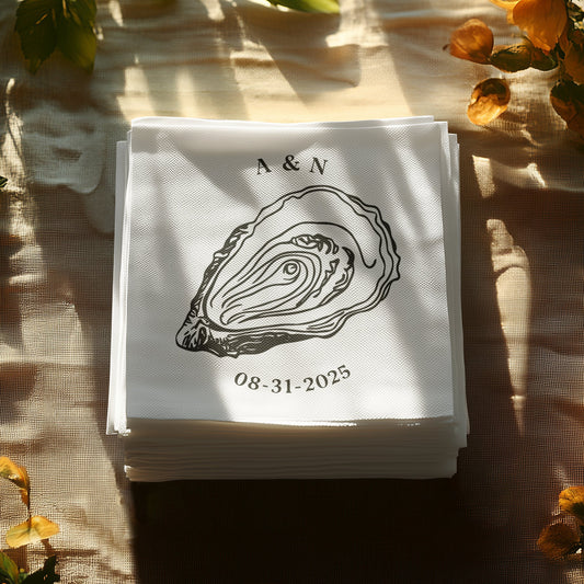 Personalized Oyster Design Napkin Party Supply product type