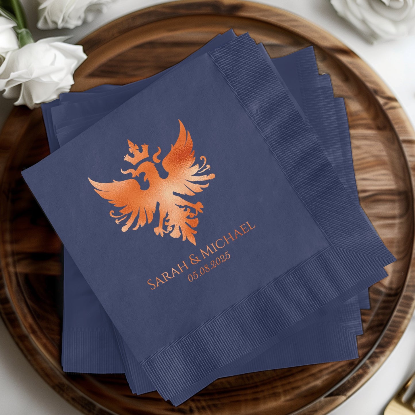 Elegant Personalized Wedding Napkins product type