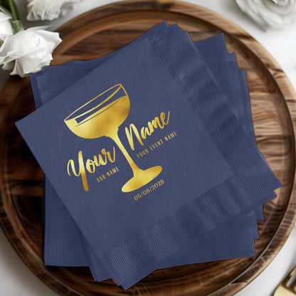 Personalized Bar Name Event Date Wedding Napkins product type