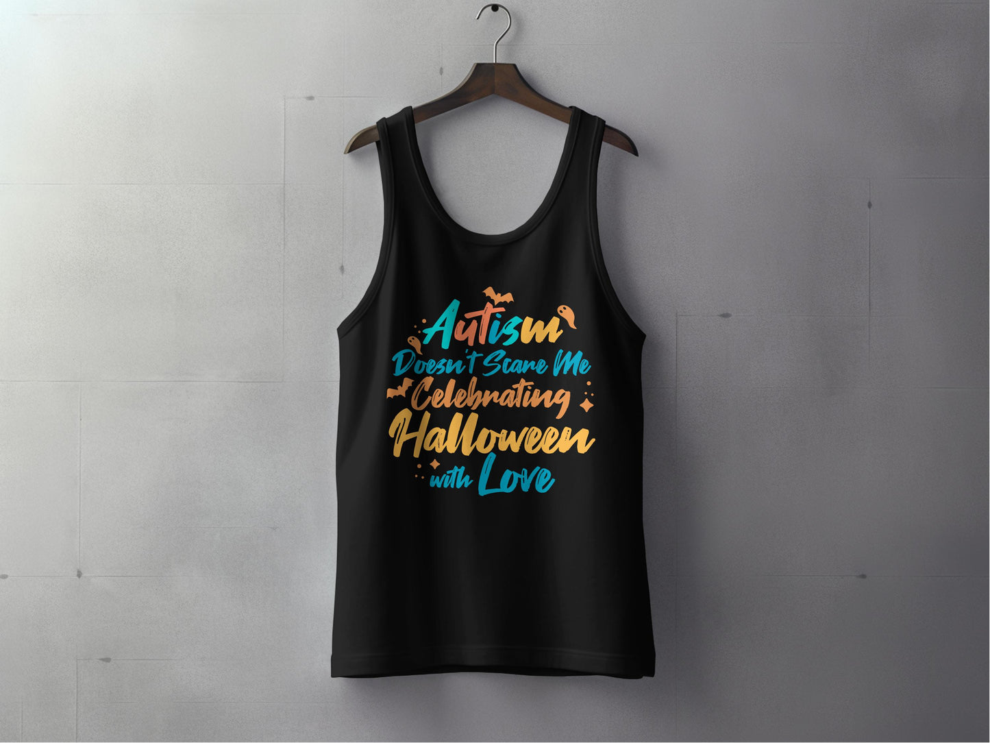 Autism Halloween Celebrating with Love Tank Top product type
