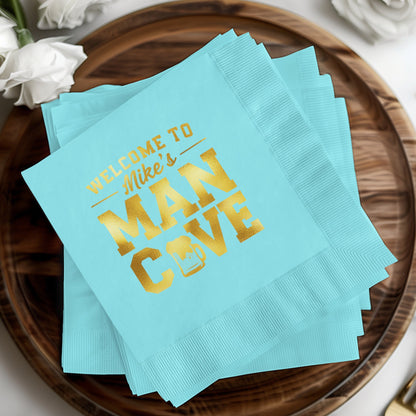 Welcome to Mike's Man Cave Decorative Napkins product type