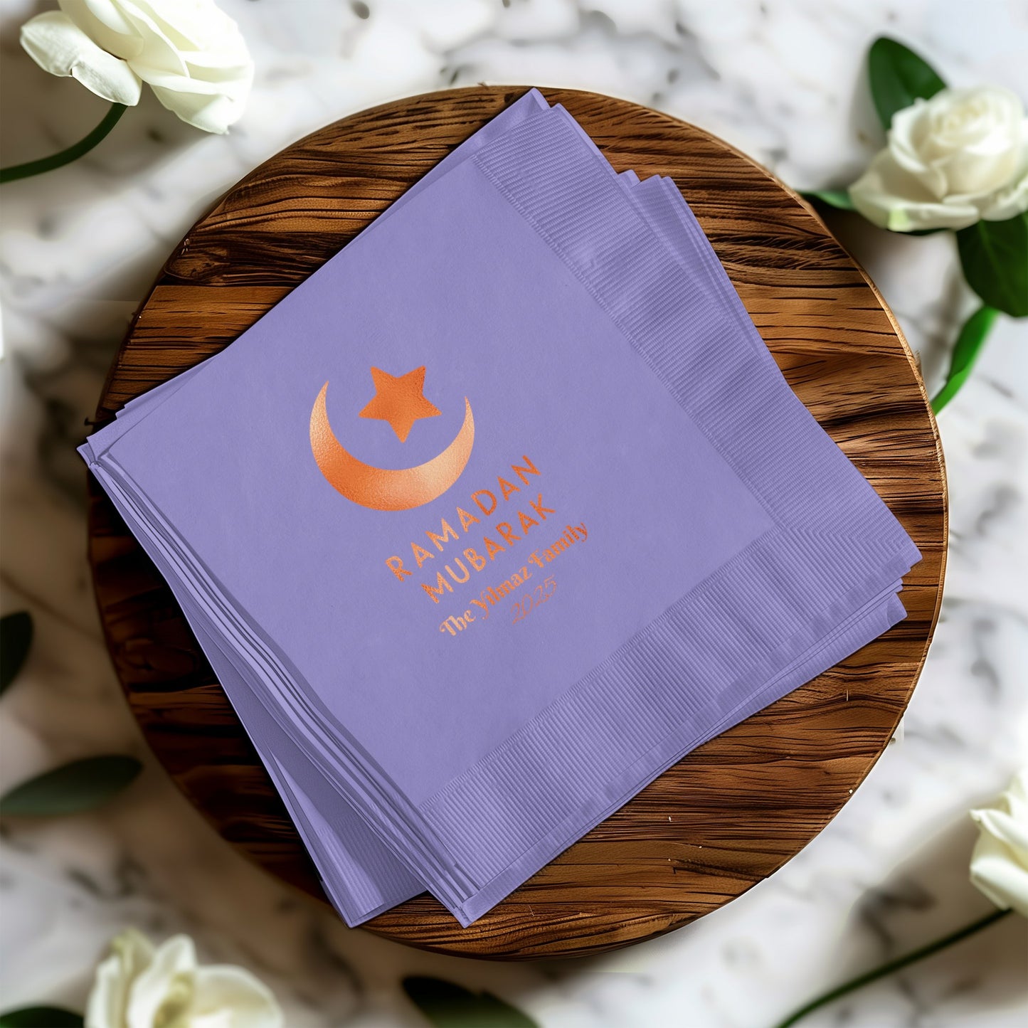 Ramadan Mubarak Moon Star Personalized Napkin product