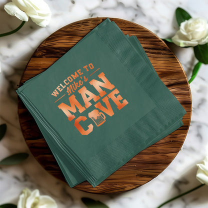 Welcome to Mike's Man Cave Printed Napkin product type