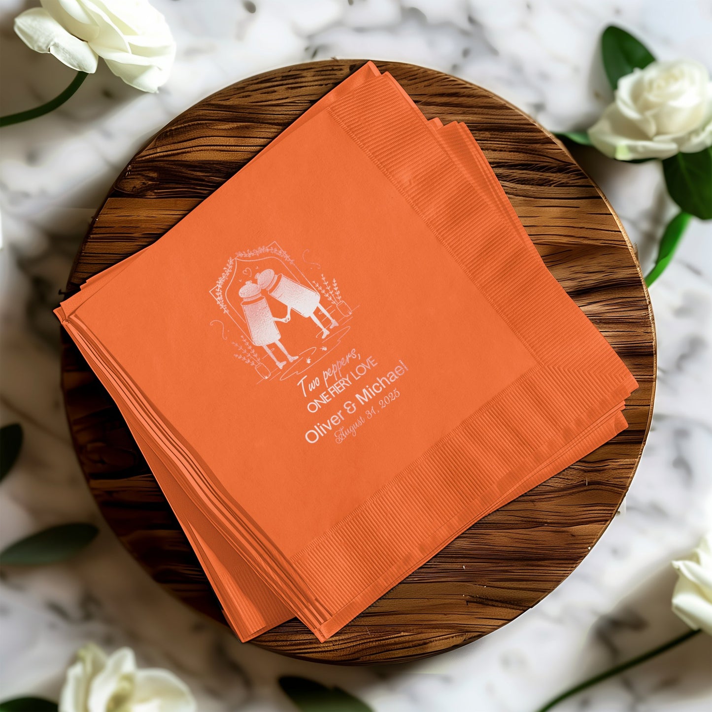 Personalized Wedding Date Printed Napkins product