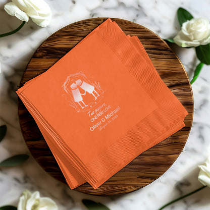 Personalized Wedding Date Printed Napkins product