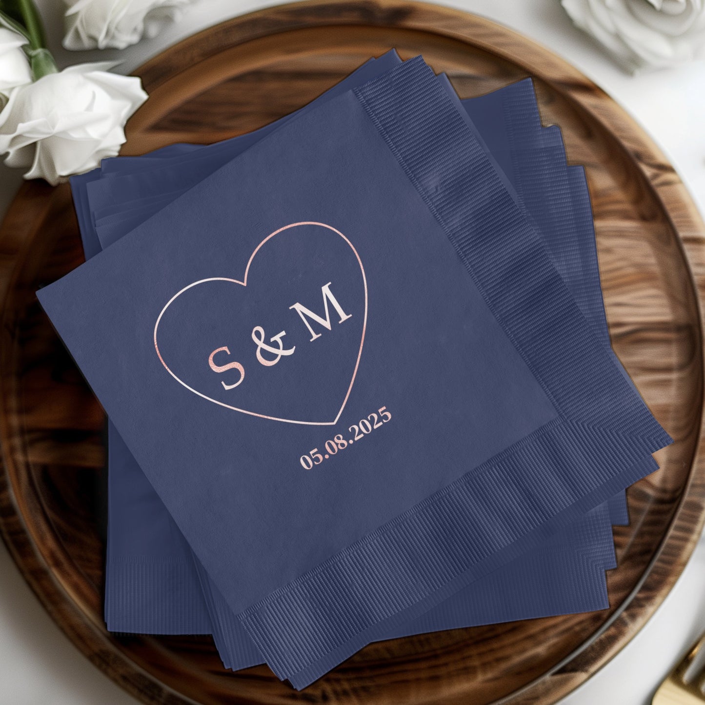 Romantic Customized Heart Design Napkins product type