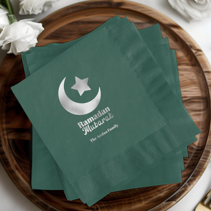 Ramadan Mubarak Green Custom Napkins product