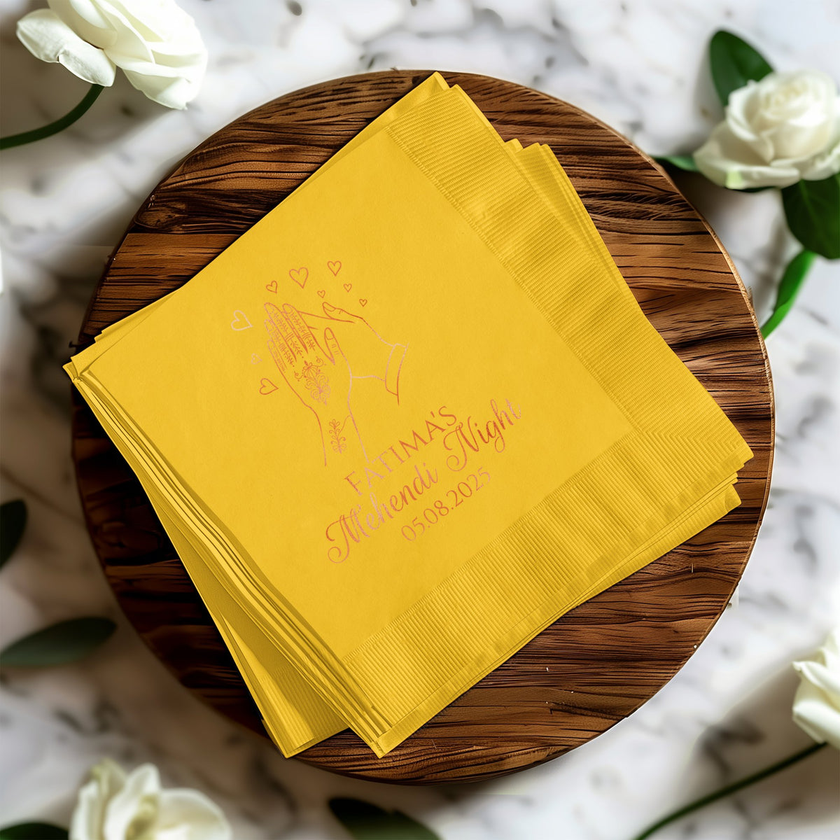 Personilized Yellow Prayer Themed Napkins product type