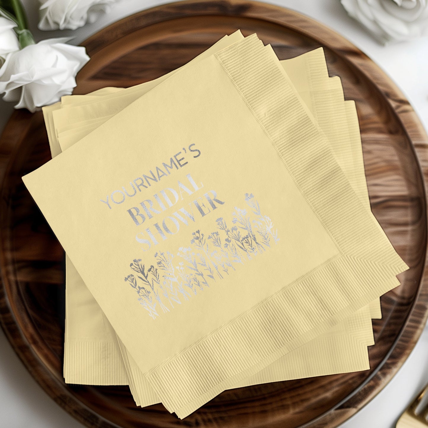 Elegant Custom Bridal Shower Napkins product