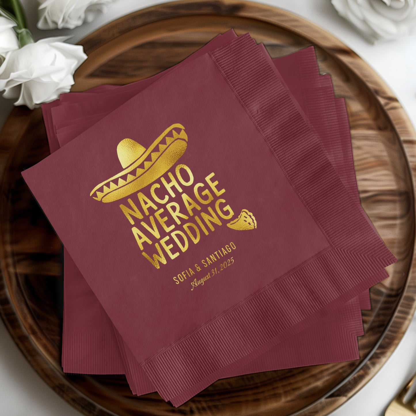 Nacho Average Wedding Custom Design Napkins product