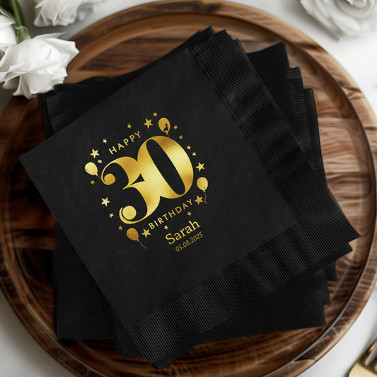 Personalized Happy 30th Birthday Sarah Napkin product