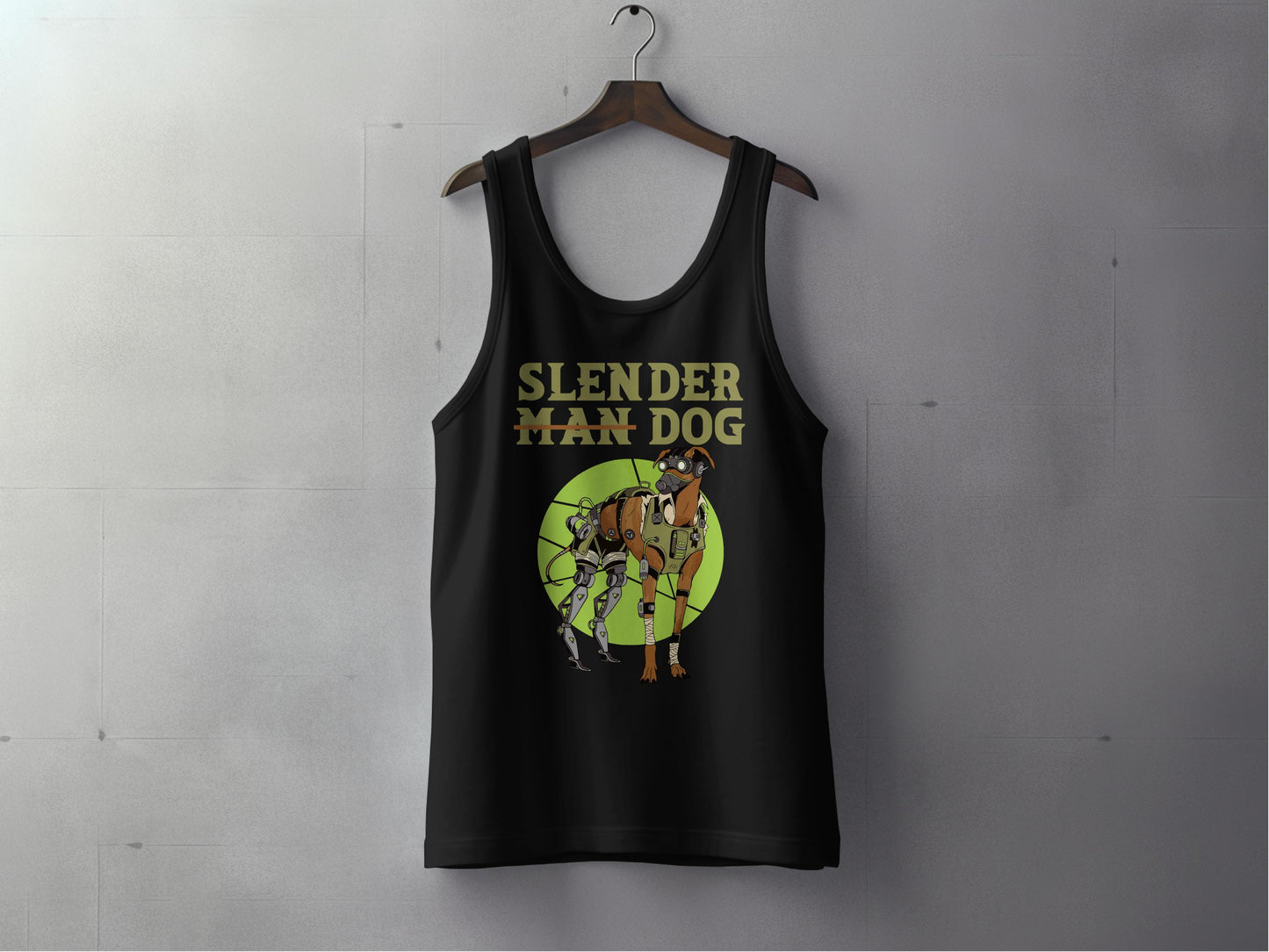 Slender Man Dog Graphic Sleeveless Shirt product type