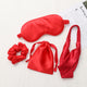 Vierteiliges Augenmasken-Set aus Kunstseide
