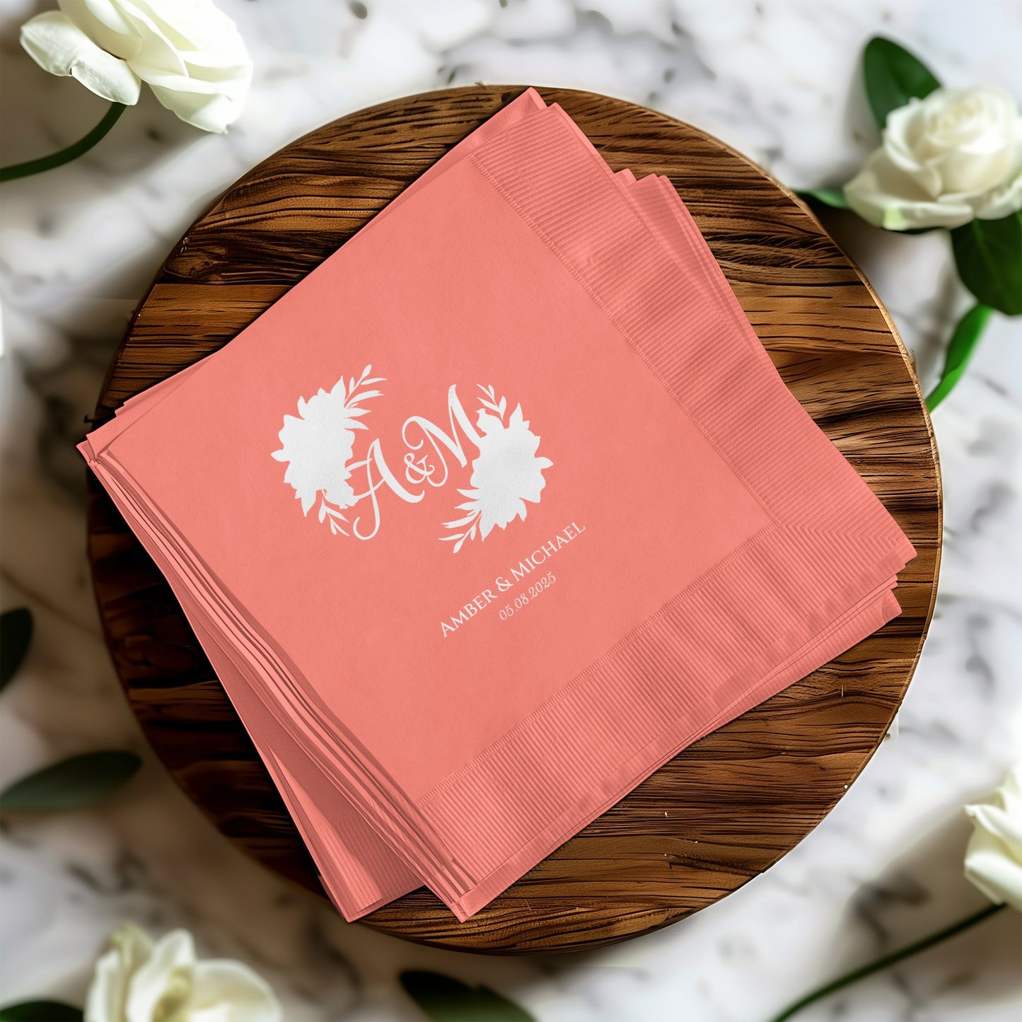 Elegant Custom Printed Wedding Napkins product