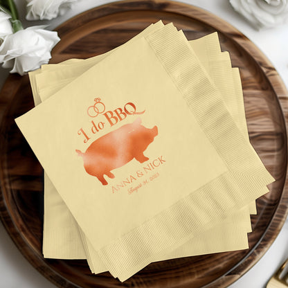 Wedding Reception BBQ Theme Personalized Napkins product
