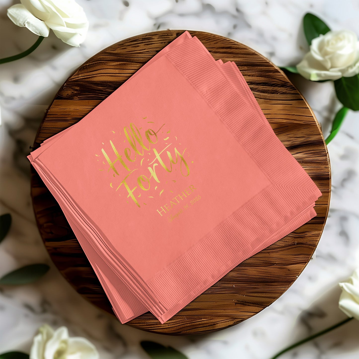 Celebrate Forty with Personalized Birthday Napkin product