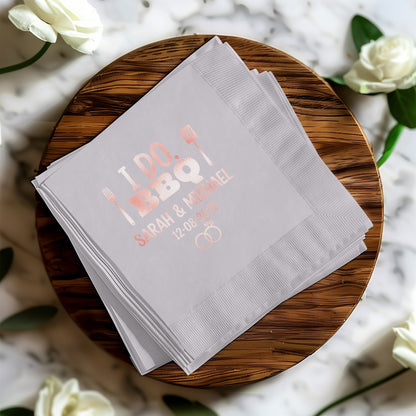 I Do BBQ Sarah Michael Personalized Napkins product type