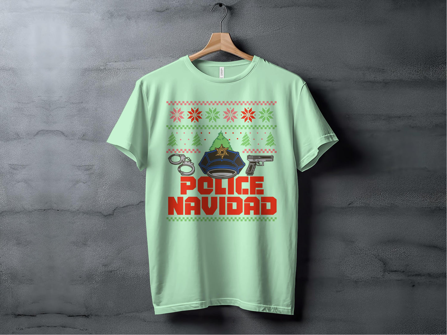 Festive Police Navidad Holiday T-Shirt product