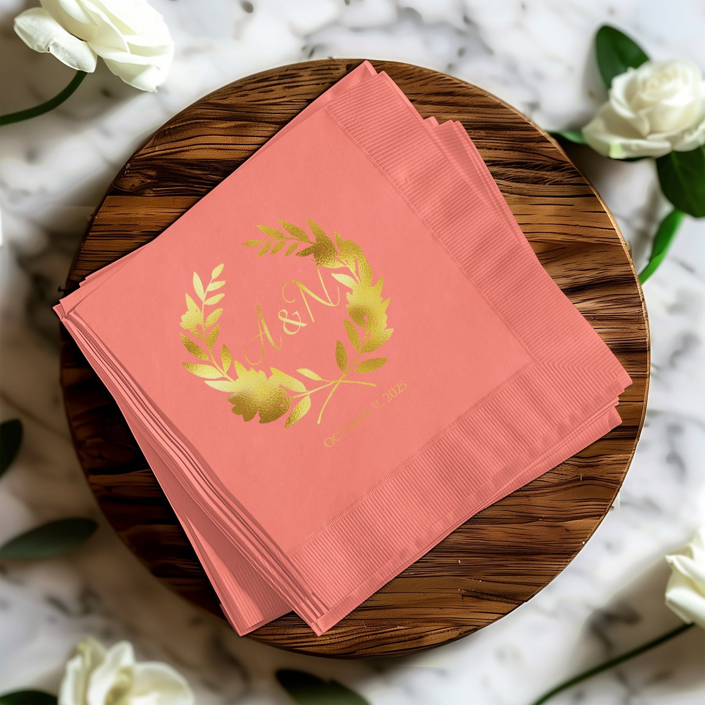 Elegant Personalized Wedding Napkins Party Decor product type