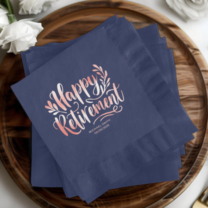 Happy Retirement Custom Party Napkin Product