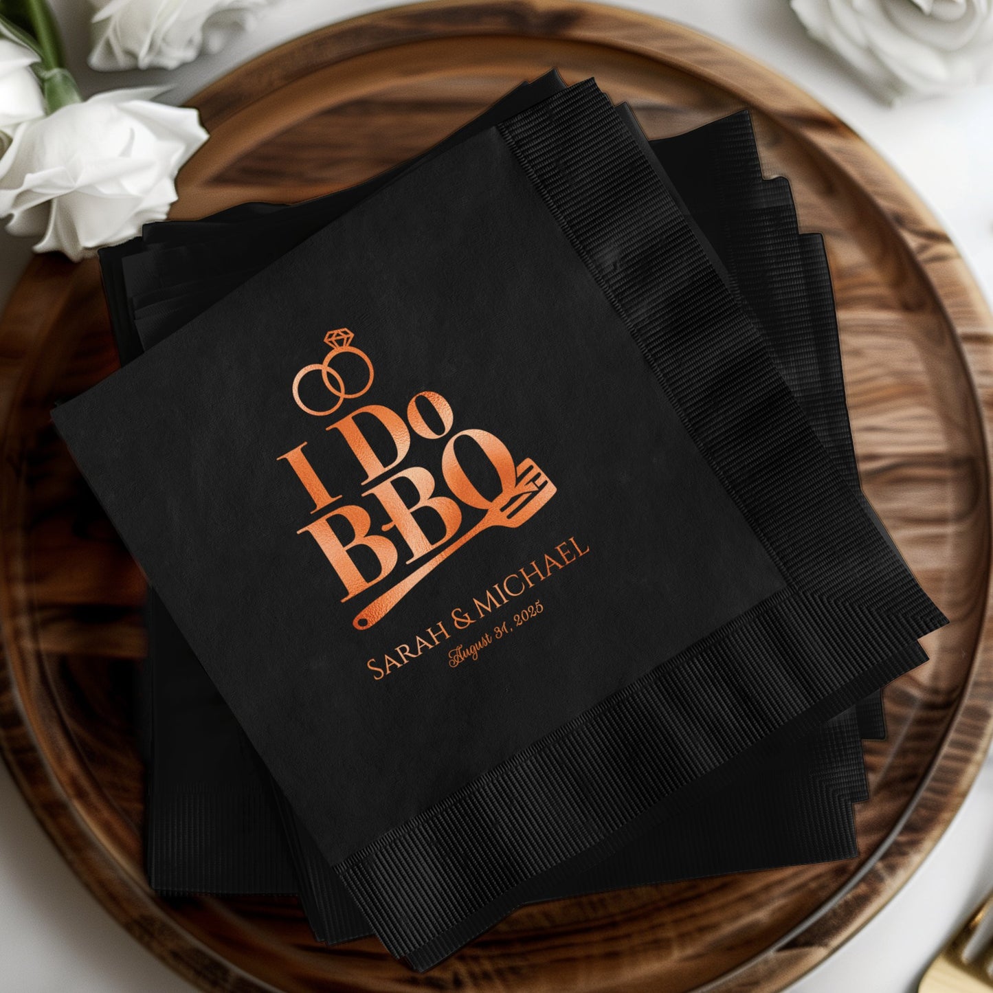 I Do BBQ Personalized Wedding Napkins product type