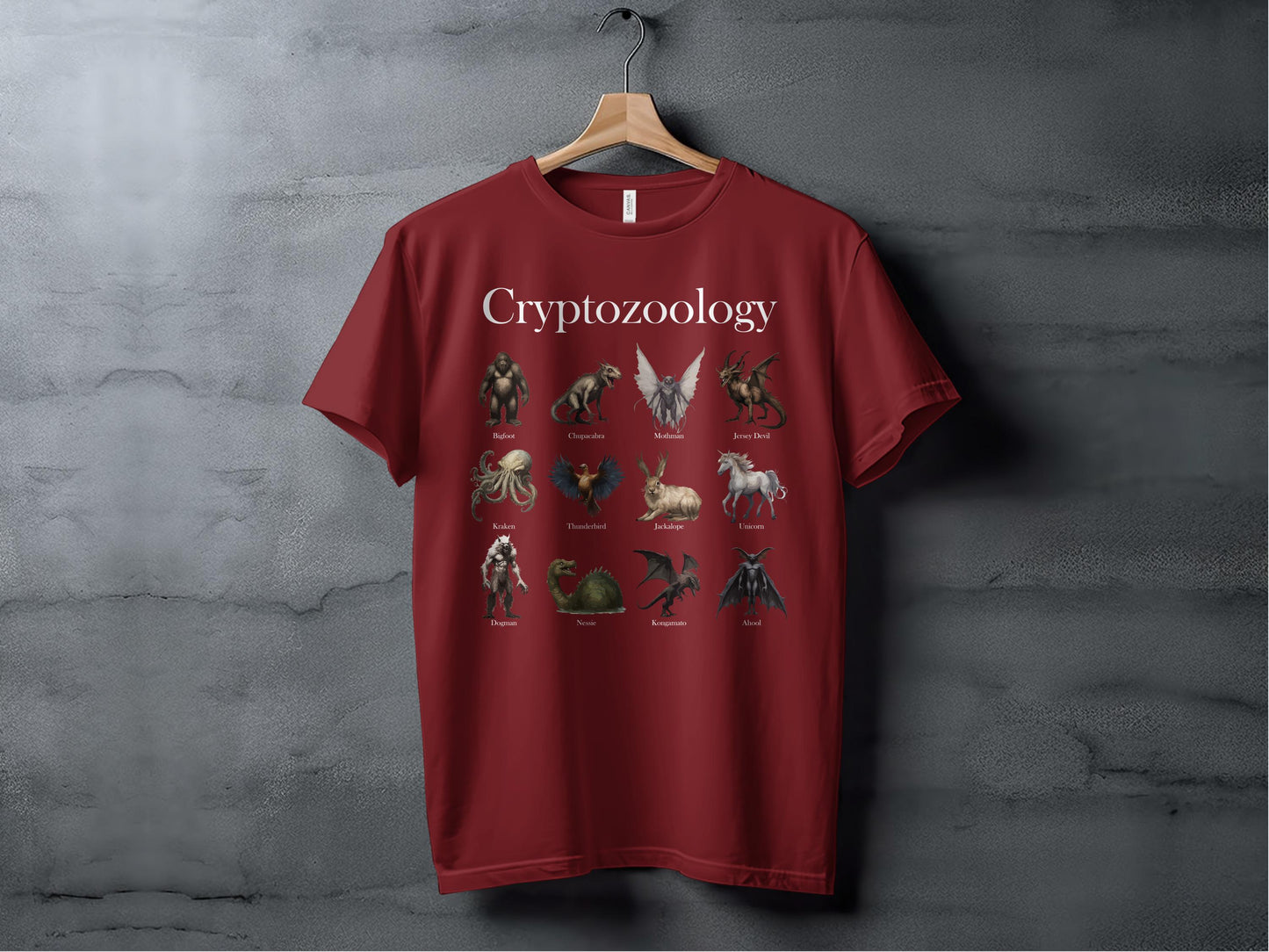 Cryptozoology T-Shirt Featuring Mythical Creatures product type