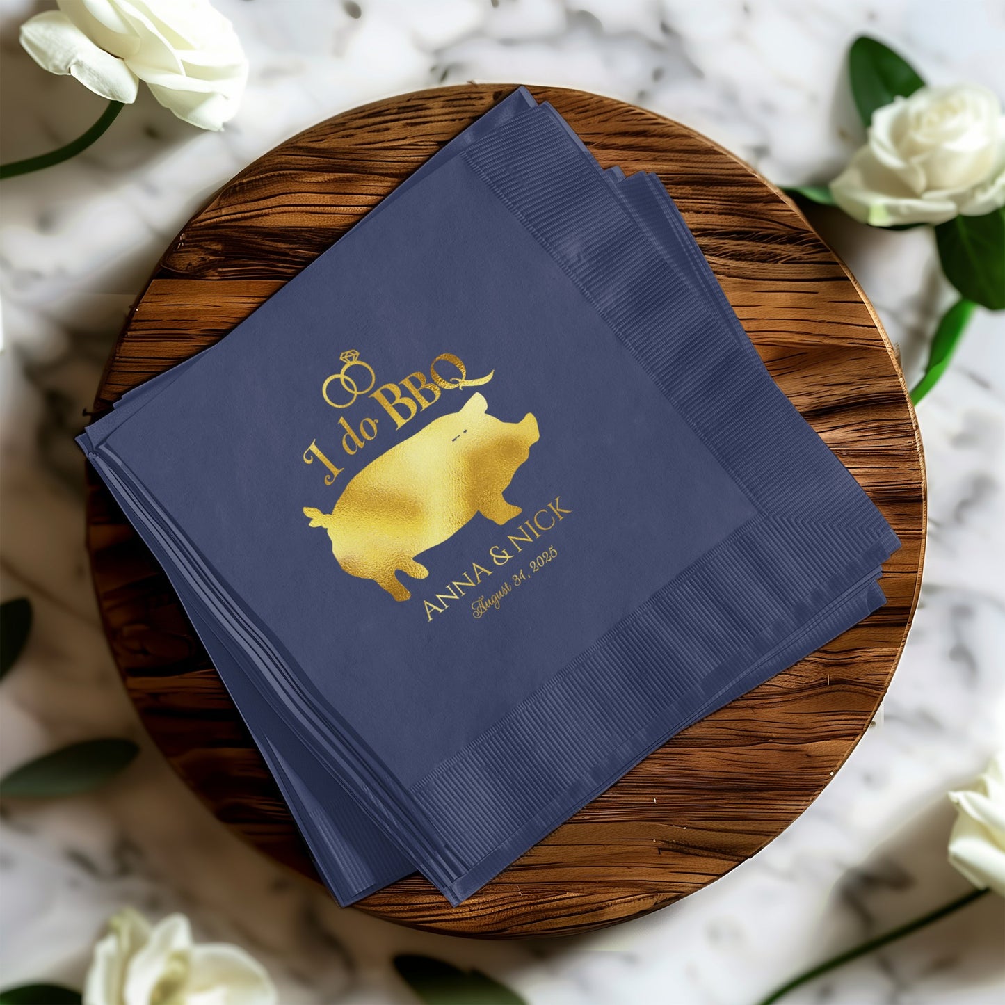 I do BBQ Anna and Nick Personalized Napkins product