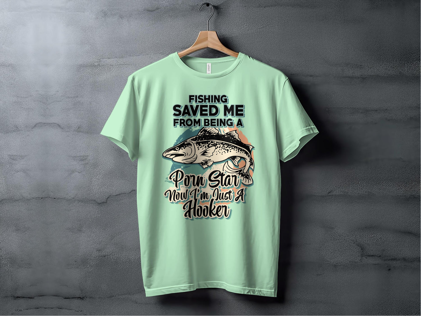 Fishing Saved Me Pun Stars Hooker Graphic T-Shirt product