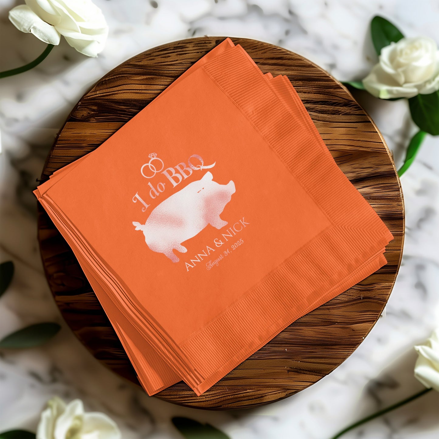 I Do BBQ Personalized Wedding Napkins product