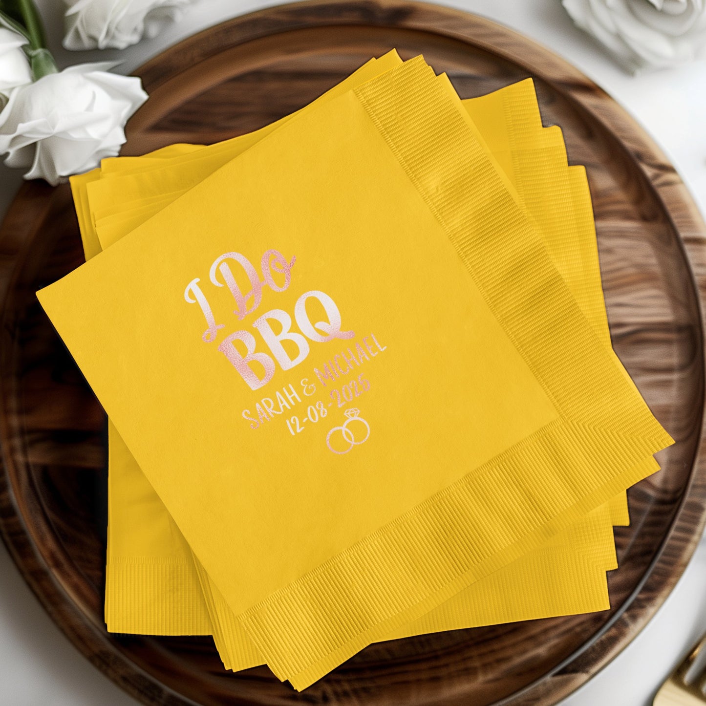 I Do BBQ Personalized Wedding Napkins product