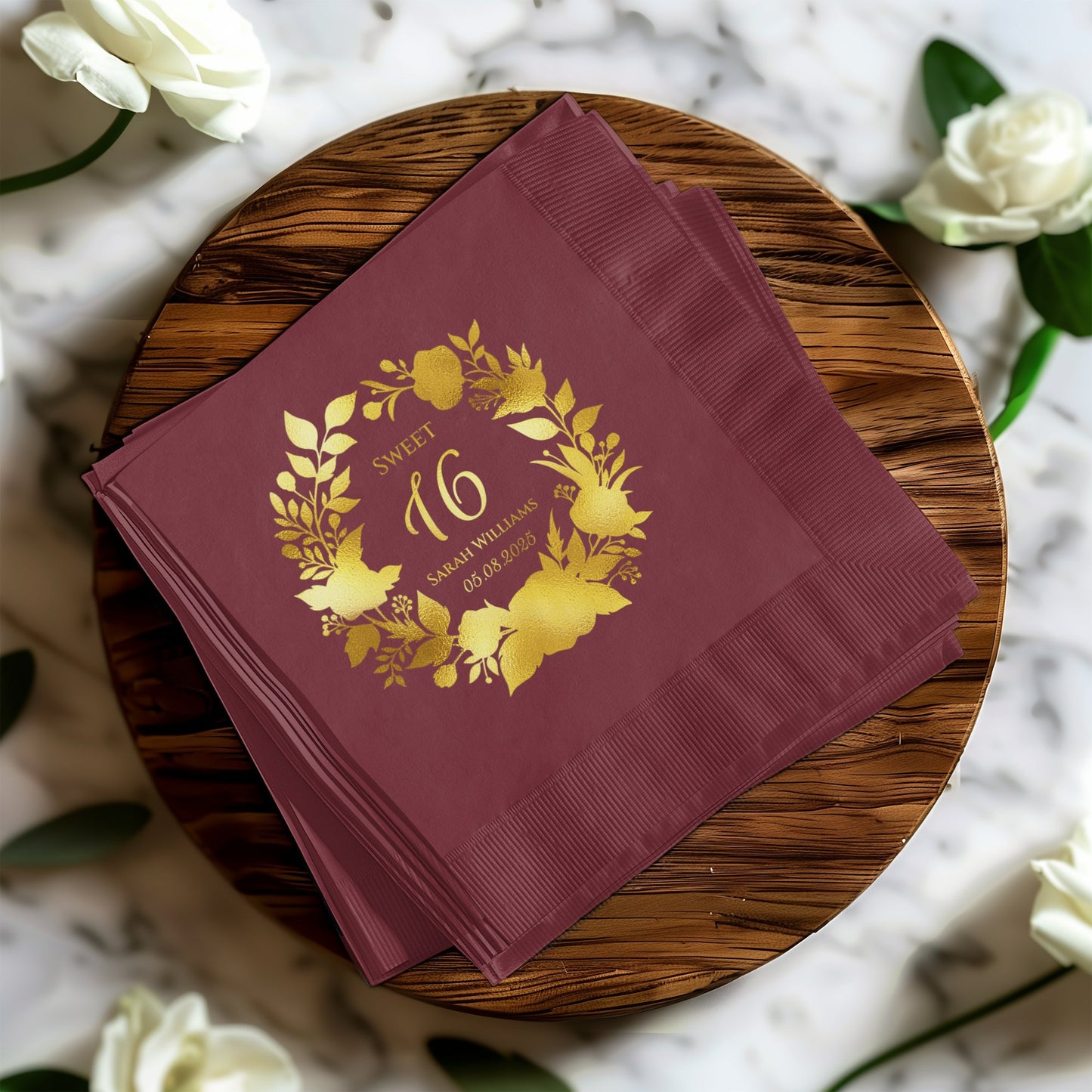 Sweet 16 Custom Printed Party Napkins product type