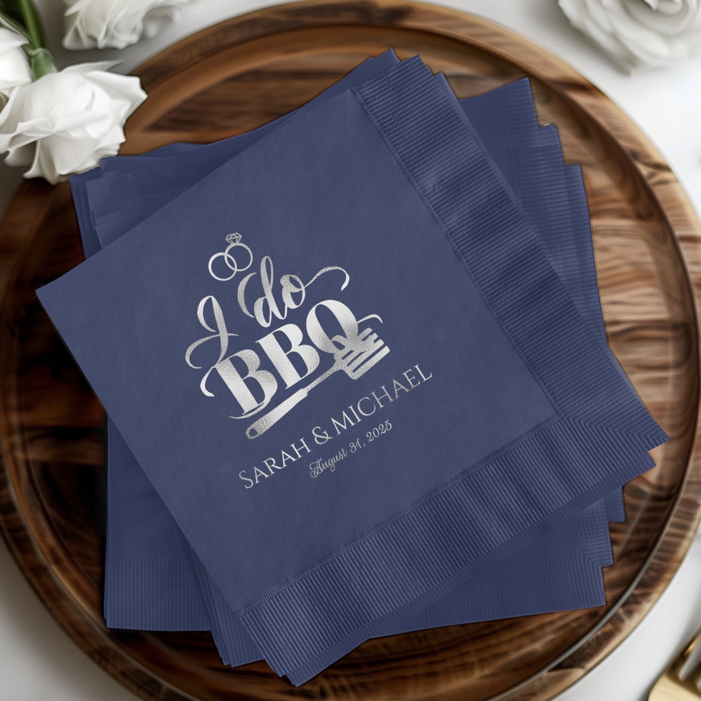I Do BBQ Personalized Wedding Napkins product type